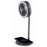 LED namizna svetilka z ventilatorjem in brezžičnim polnilcem