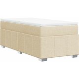  Krevet s oprugama i madracem krem 100 x 200 cm od tkanine | shoptok.hr