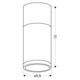  Plafonsko svetlo TUBA GU10/15W/230V | Eponuda.com