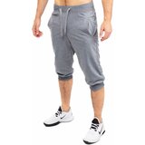 Glano Men's three-quarter length sweatpants - dark gray cene