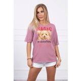 Kesi Blouse with Magic print dark pink Cene