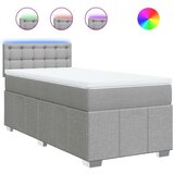vidaXL Box spring krevet s madracem svjetlosivi 90x190 cm od tkanine | shoptok.hr