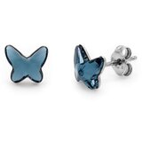 Victoria Cruz fantasy denim blue mindjuše sa swarovski kristalom ( a3111-18ht )