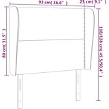  Uzglavlje s u&amp;scaron;ima tamnosivo 93x23x118/128 cm bar&amp;scaron;unasto Slike