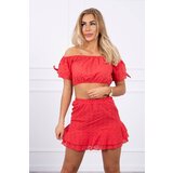 Kesi Red embroidered set Cijene