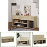 The Living Store Klop za čevlje sonoma hrast 105x30x45 cm iverna plošča - Klop Za Čevlje, (21744386) Cene