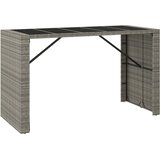  Barski stol sa staklenom pločom sivi 185x80x110 cm poliratan | shoptok.hr