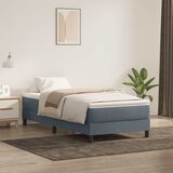 Box spring krevet bez madracem tamnosivi 90x220 cm baršunasti | shoptok.hr