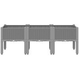  Vrtna sadilica s nogama svjetlosiva 120 x 40 x 42 cm PP | shoptok.hr