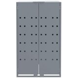  Spremište za 4 kanta za otpad sivo 276x79x117 cm čelično | shoptok.hr