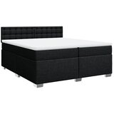Maison Chic Box spring postelja - Vzmetna postelja z vzmetnico črn 200x200 cm blago SL11616, (21881868) | Shoptok.si