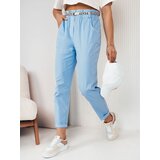 DStreet Spodnie damskie materiałowe ERLON błękitne | Shoptok.si
