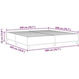  Okvir kreveta s oprugom Krem 200x200 cm Kord | shoptok.hr