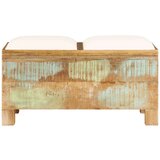  Klupa za pohranu od masivnog obnovljenog drva 80 x 40 x 40 cm | shoptok.hr