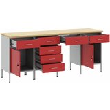  Radni ormar s ladicama 4 pcs Crvena Inženjerska drva i čelik | shoptok.hr