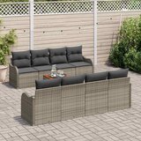  Sjedeća garnitura za vrt 9 kom. Siva poliratan 231 x 62 x 69 cm | shoptok.hr