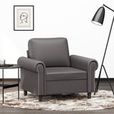  The Living Store Fotelj siv 60 cm umetno usnje - Enosed, (21450849) | Shoptok.si