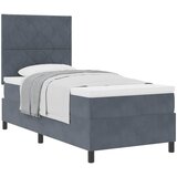  Krevet s opruga kutije Tamno siva 90 x 200 cm Baršun | shoptok.hr