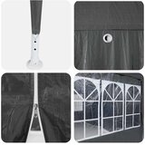 Šator za zabave Antracit 800 x 400 x 266 cm Polietilen | shoptok.hr