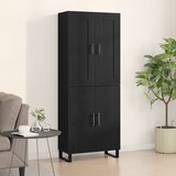 vidaXL Visoki omarici Črni hrast 69.5x34x180 cm inženirski les | Shoptok.si
