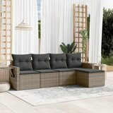 Maison Chic Seti vrtnega pohištva - Vrtna garnitura - Vrtni pohištvo set 5-delna z blazinami siv poli ratan, (21816260) | Shoptok.si