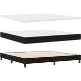  s opruga kutije s uzglavljem Crna 200 x 200 cm tkanina | shoptok.hr