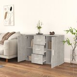  Komoda siva boja betona 91 x 29,5 x 65 cm od konstruiranog drva | shoptok.hr