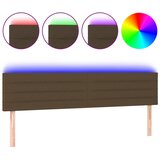Maison Chic led posteljno vzglavje - vzglavna omarica - nočna omarica temno rjavo 160x5x78/88 cm blago, (21712324) Cene