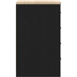 vidaXL Garažna omara za shranjevanje črna 30x51x85 cm trdna borovina | Shoptok.si