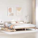 vidaXL Posteljni okvir brez vzmetnice 180x200 cm trdna borovina | Shoptok.si
