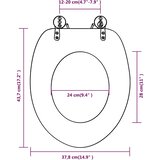  WC sjedalo s poklopcem od MDF-a, dizajn starog drveta | shoptok.hr