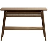 Unique Furniture Rjava stranska mizica z mizno ploščo v hrastovem dekorju 40x110 cm Barrali – | Shoptok.si