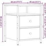 vidaXL Noćni ormarići 2 kom staro drvo 44x45x60 cm konstruirano drvo | shoptok.hr