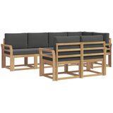 vidaXL Zunanja garnitura za sedenje 7 pcs Bela in antracit Poliester, (5000279571) | Shoptok.si