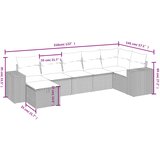  7-dijelni set vrtnih sofa s jastucima bež od poliratana | shoptok.hr