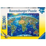 Ravensburger Puzle 200 delova - Karta svetskih znamenitosti 12722 | ePonuda.com
