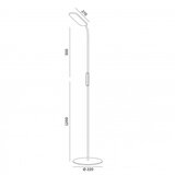  LED prigu&amp;scaron;iva stojeća lampa TEILO LED/10W/230V 3000/4000/6500K bela + daljinski upravljač Slike