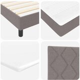 vidaXL Boxspring krevet s madracem Sivo-smeđa 200 x 200 cm tkanina | shoptok.hr