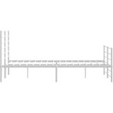  Metalni okvir kreveta uzglavlje i podnožje bijeli 140x200 cm | shoptok.hr