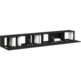  Set TV komoda Zidne 3 pcs Crni hrast 80 x 30 x 30 cm | shoptok.hr