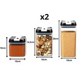  Set prozirnih posuda za tjesteninu i namirnice - 4 komada | shoptok.hr