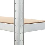 vidaXL Police za shranjevanje 3 kosi jeklo in MDF 75x30x172 cm srebrne | Shoptok.si