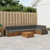  Set vanjskih sofa 7 pcs Prirodna i antracit 79 x 79 x 37 cm | shoptok.hr