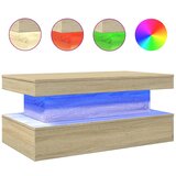 Maison Chic Klubska mizica - kavna mizica - Nizka mizica z LED lučkami sonoma hrast 90x50x40 cm, (21752377) Cene