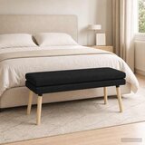  Klupa s dvostrukim slojem Crna 110 x 40 x 47 cm Tkanina | Eponuda.com