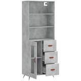  Visoka komoda siva betona 69,5x34x180 cm od konstruiranog drva Slike