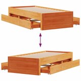  Okvir kreveta bez madraca s ladicama 90 x 190 cm od borovine | shoptok.hr