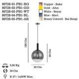 Opviq Luster Vanetta-PB1-WT, O30, 30cm, IP20 Zlatno-bijela boja | Eponuda.ba
