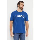 Hugo Bombažna kratka majica moški, turkizna barva | Shoptok.si