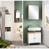 Stylife Omarica Za Pod Umivalnik Jesper, Bela, Barva Hrasta | Shoptok.si